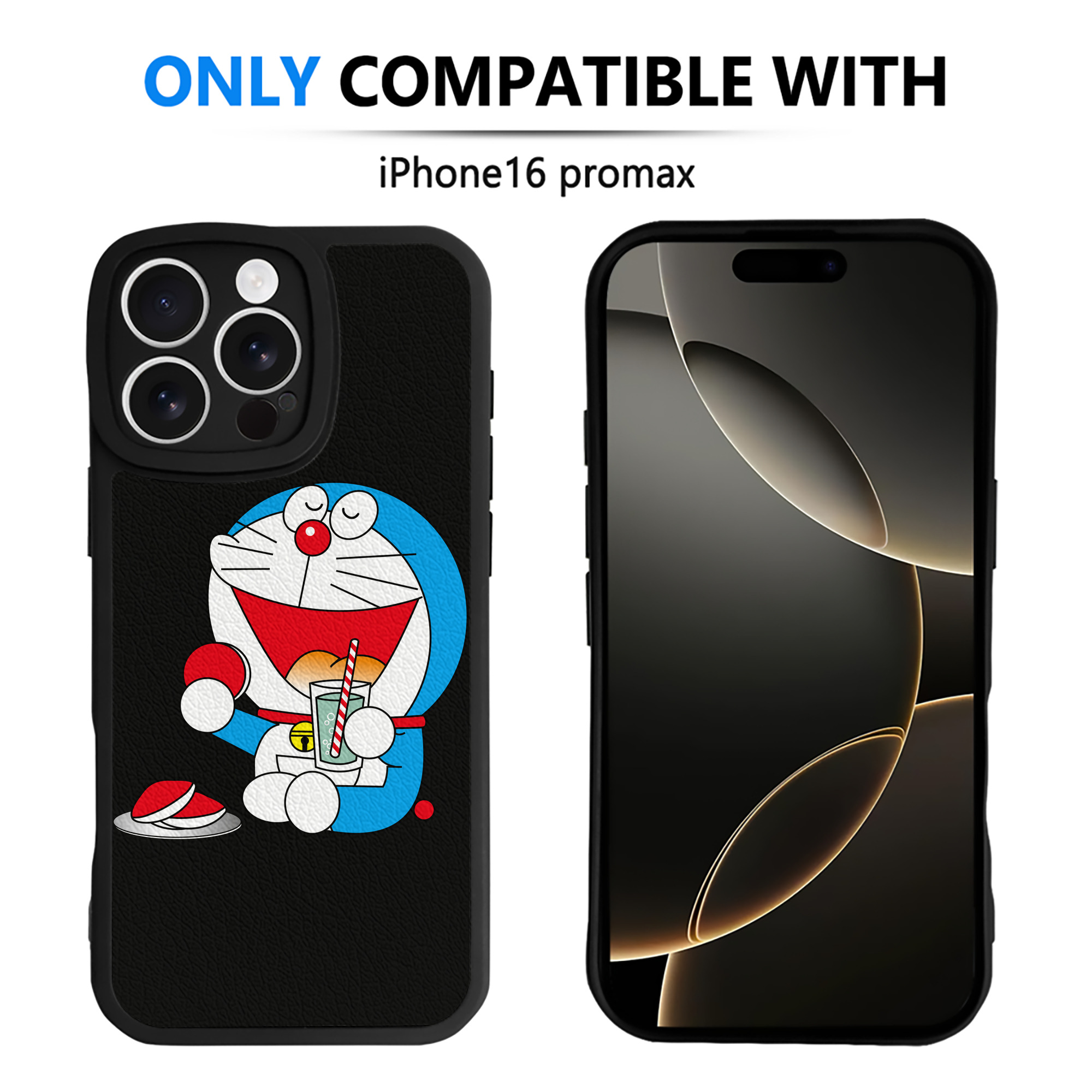 （画像用） ドラえもん Doraemon 【iPhone 16シリーズ対応】シリコンスマホケース（レザー調） 材質：シリコン